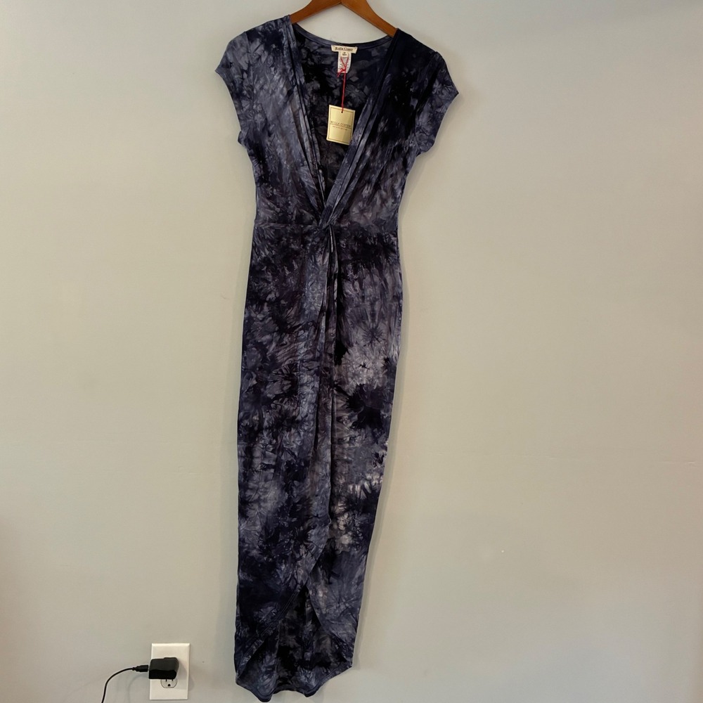 Rolla Coster Maxi Dress M Blue Tie Dye Twist Front New Boho Festival Hippie